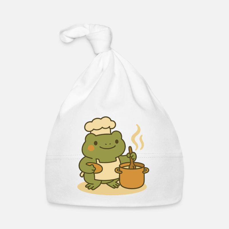 Kochender Frosch – Cozy Kitchen Frog Baby Bio-Mütze