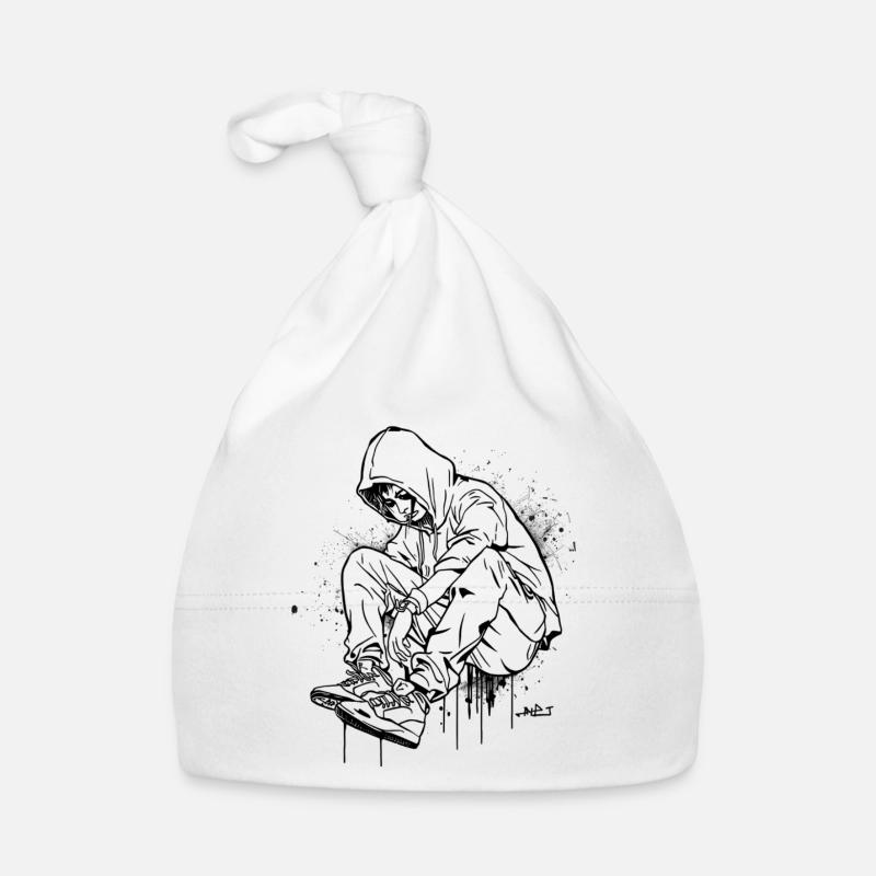 Silhouette Kapuzenpullover Graffiti Baby Bio-Mütze