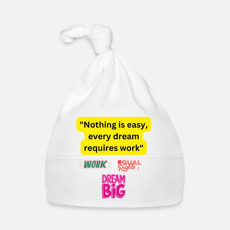 Träume groß, arbeite hart Baby Bio-Mütze