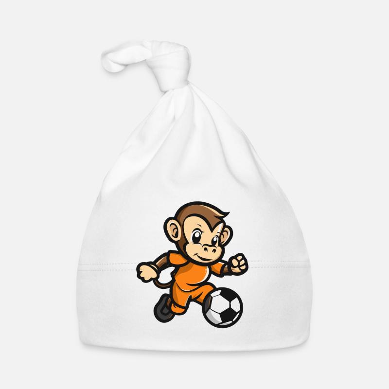 Monkey Comic Football Organic Baby Cap