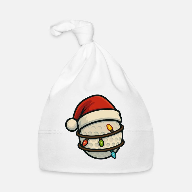 Drôle de balle de golf Noël Père Noël vacances Bonnet bio Bébé