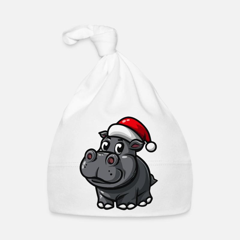 Nilpferd Weihnachten Baby Bio-Mütze