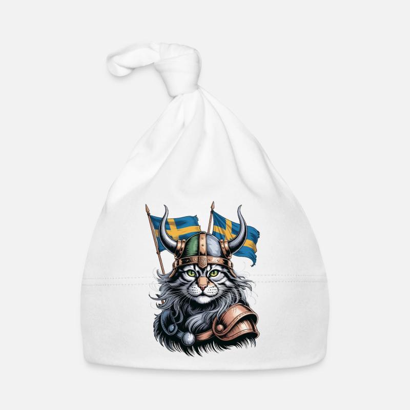 Schweden Katze Wikinger Baby Bio-Mütze