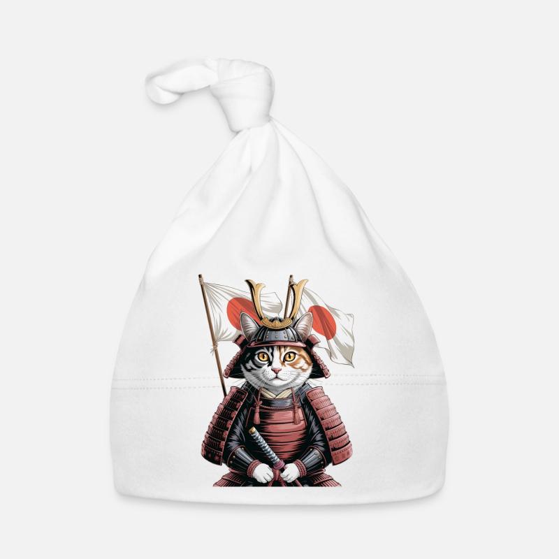 Japan Katze Samurai Baby Bio-Mütze