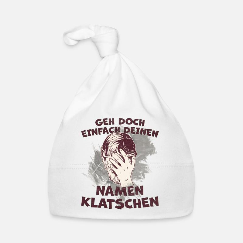 Name Clap Saying Facepalm Organic Baby Cap