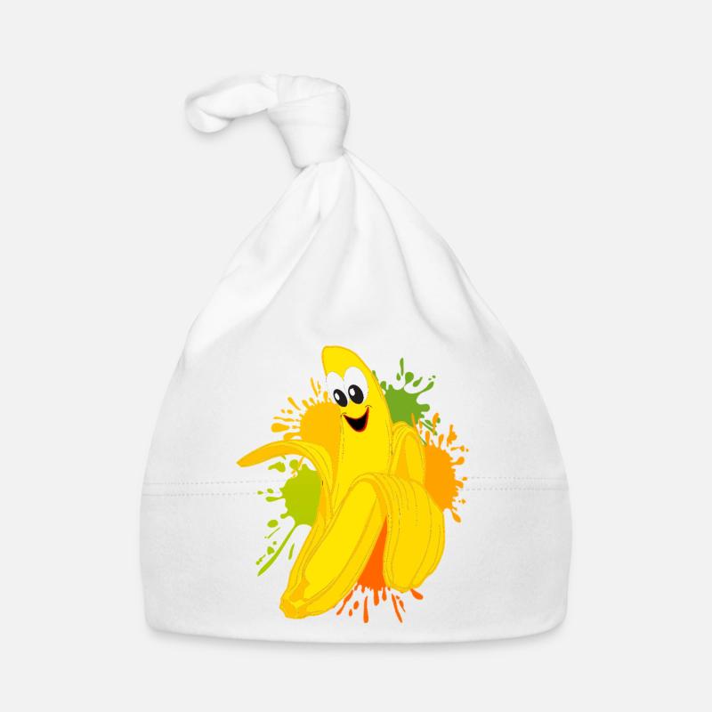 Explosion de couleur banane joyeuse Bonnet bio Bébé