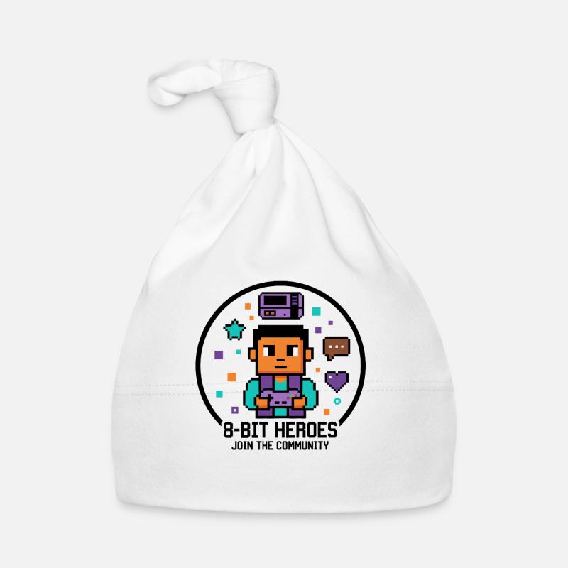 Pixel Gamer | Retro 8-Bit Videospiele Style Baby Bio-Mütze