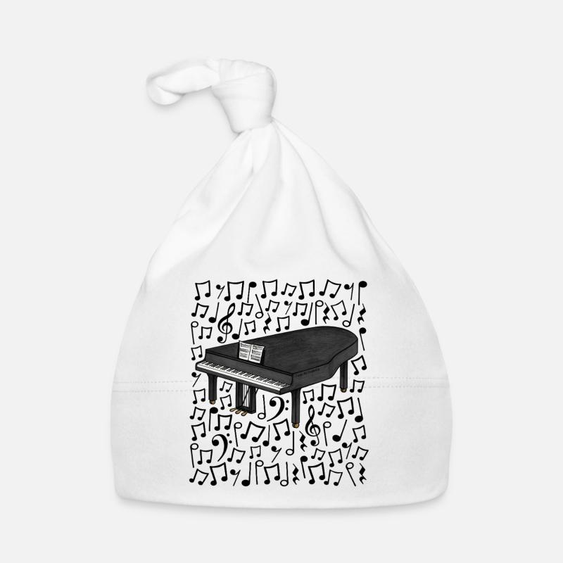 Piano à queue Notes musicales Pianiste Professeur de musique Bonnet bio Bébé