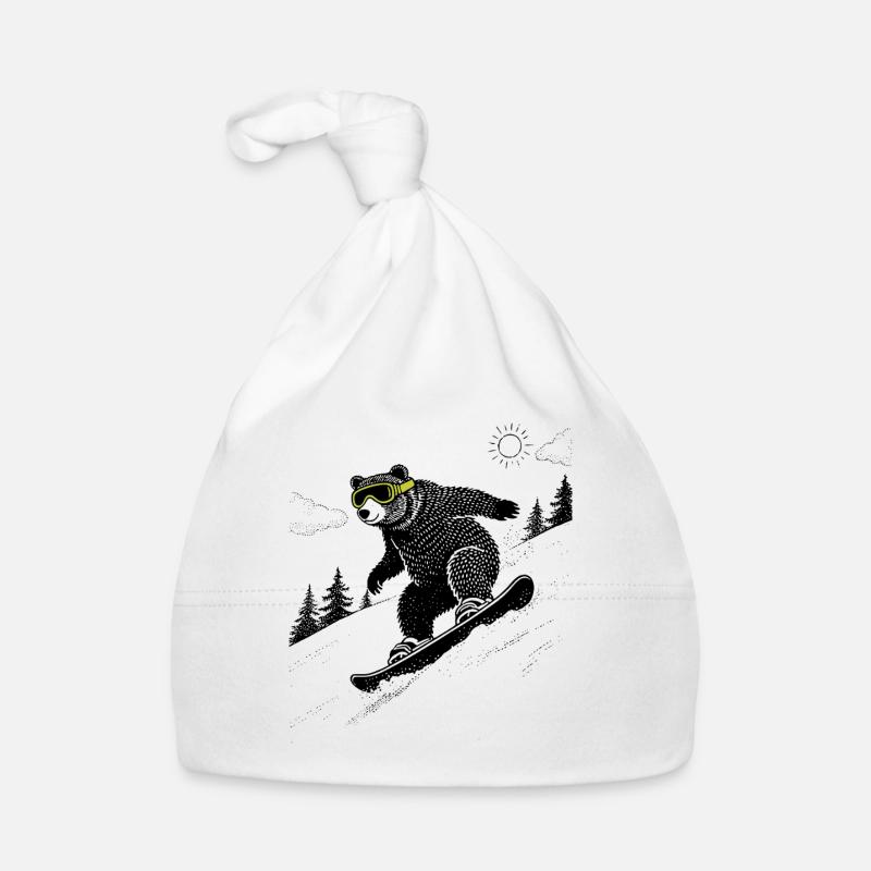 Snowboard Bear Bonnet bio Bébé