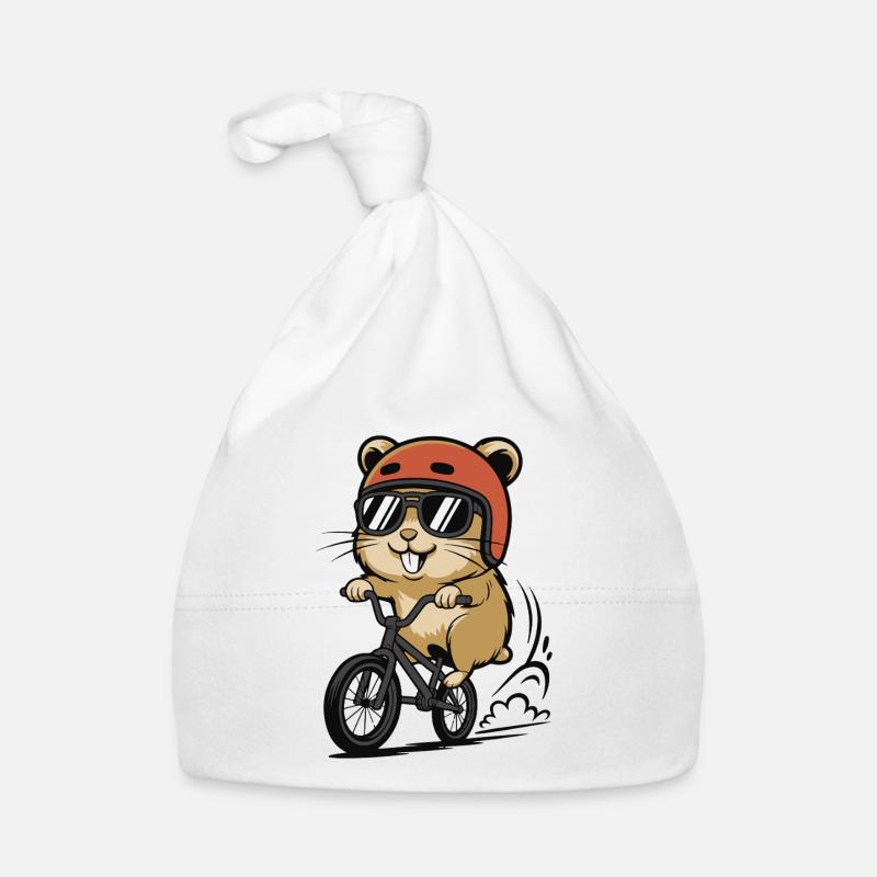 Hamster Rollerbike mit Helm Baby Bio-Mütze