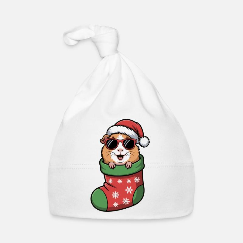 Hamster im Weihnachtsstiefel Baby Bio-Mütze