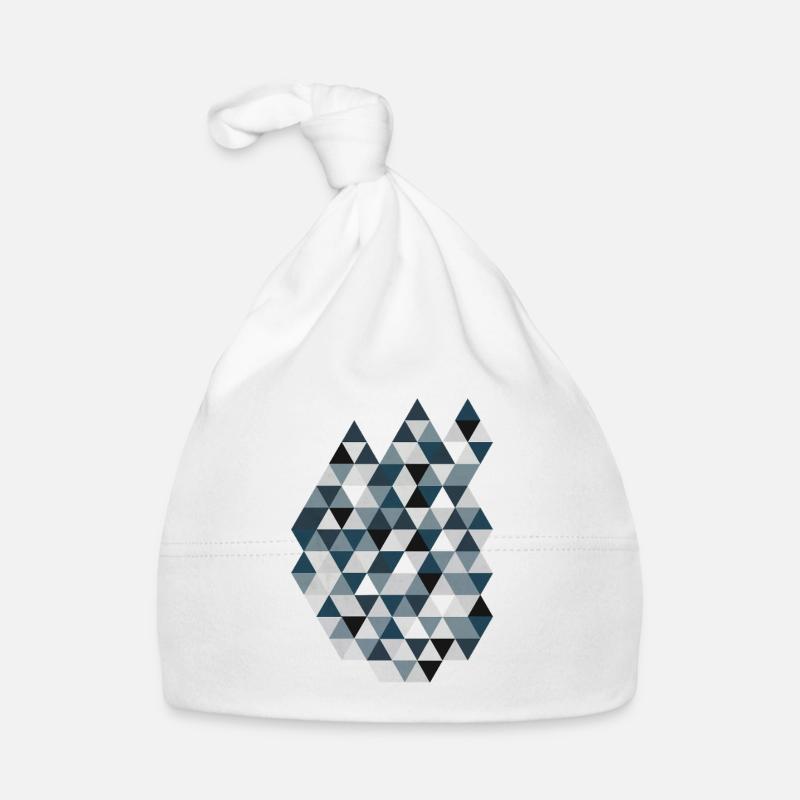 Triangle Géométrique de la Mosaïque du Triangle Bleu Bonnet bio Bébé