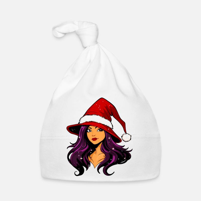 Sorcier Père Noël - Bonnet bio Bébé - blanc