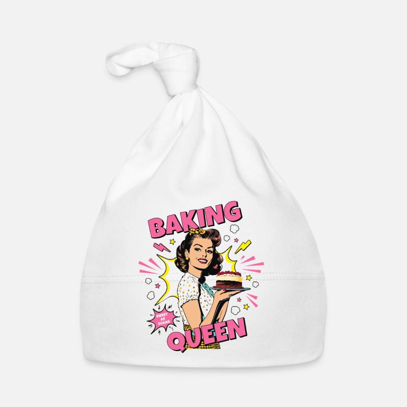 Baking Cake Baking Queen Baking Fairy Baker Pop Art Organic Baby Cap