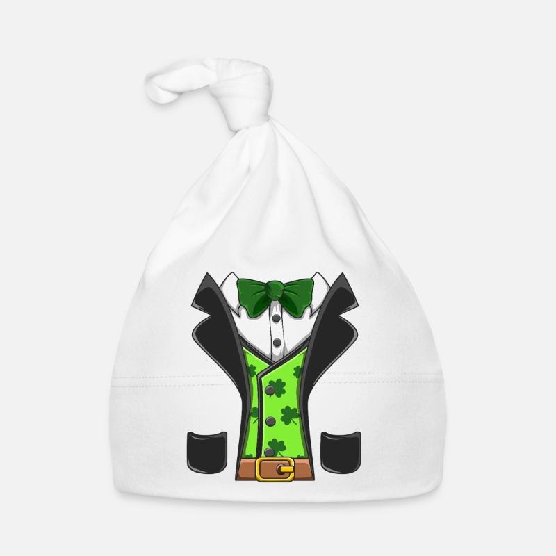 Leprechaun Costume Vest Bow Tie St Patricks Design Organic Baby Cap
