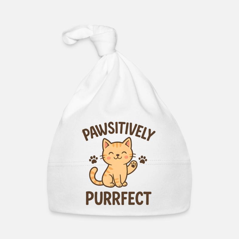 Conception Pathsitively Purrfect Cat Bonnet bio Bébé