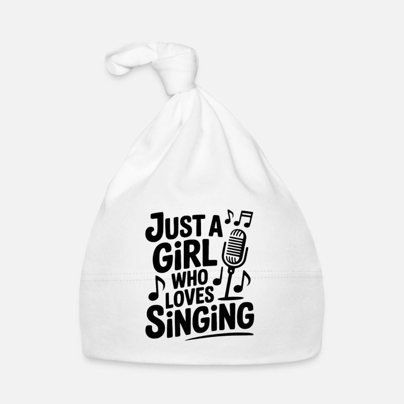 Nur ein Mädchen, das gerne singt Baby Bio-Mütze