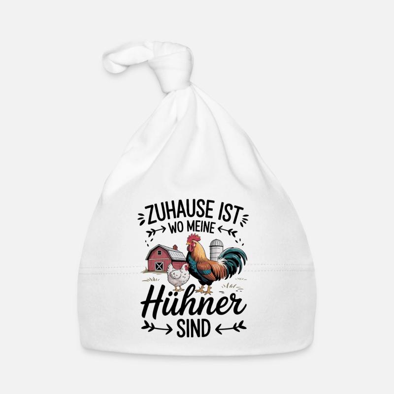 C’est chez moi que mes poules sont plus charmantes Bonnet bio Bébé