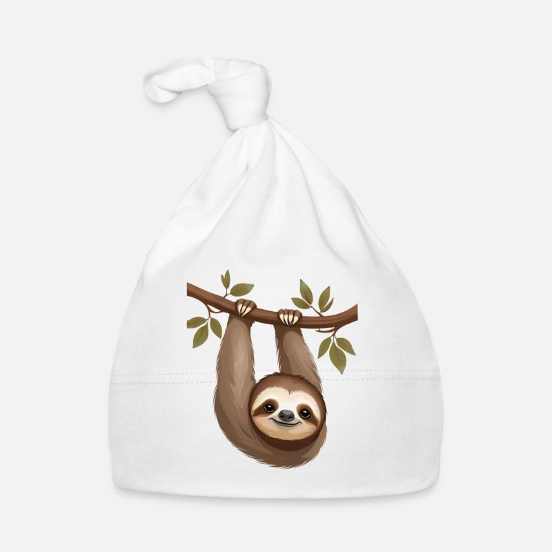 Sloth on a branch – Slow charm Organic Baby Cap