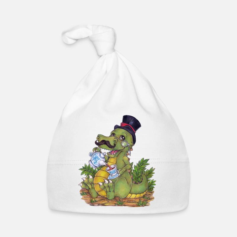 Witziger Tee Rex Wortwitz Hand gezeichnet Dino Baby Bio-Mütze