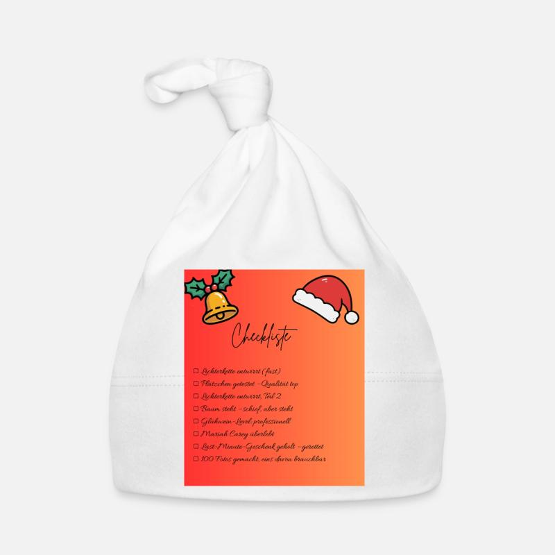 Conception de la liste de contrôle de Noël Bonnet bio Bébé