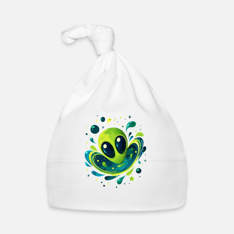Galactic Alien Vortex Organic Baby Cap