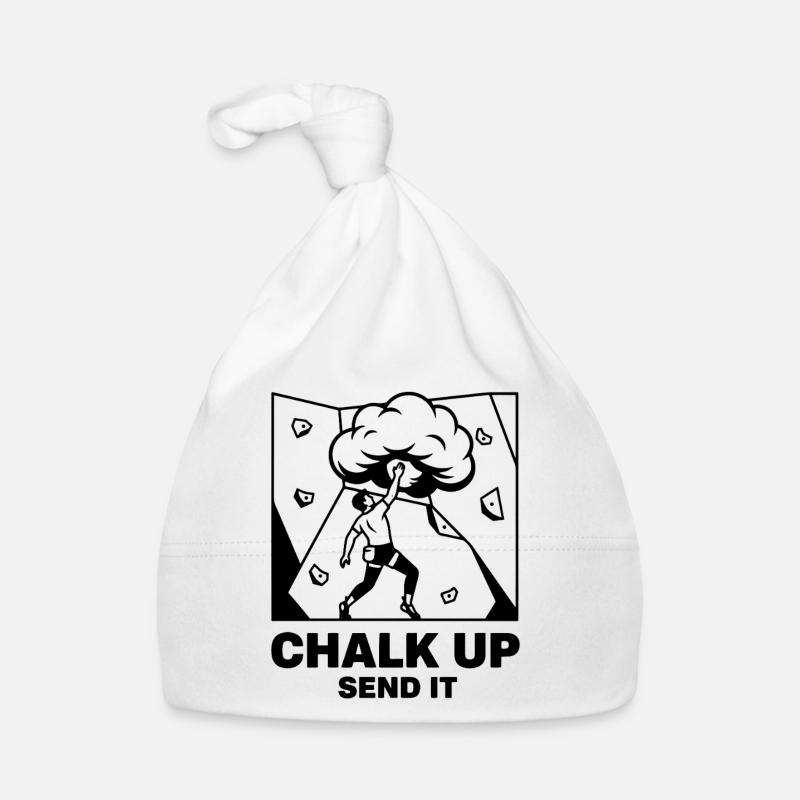 Chalk Up Send It Rock Climbing Fun Organic Baby Cap
