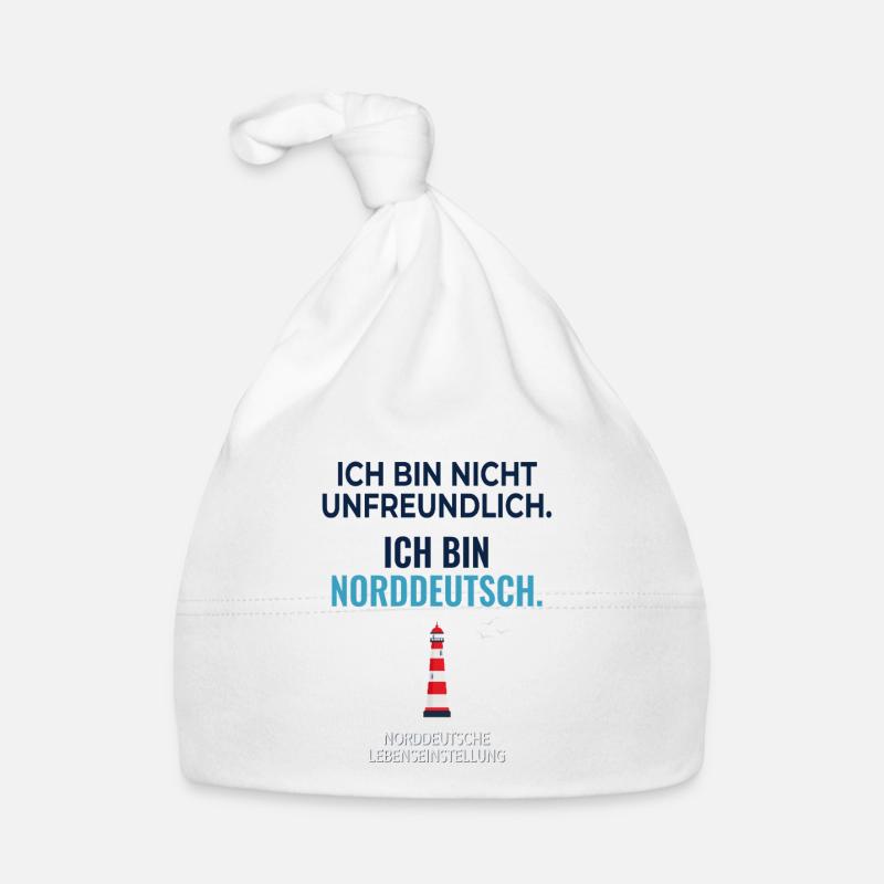 Pas hostiles – seulement nord-allemands - Bonnet bio Bébé - blanc