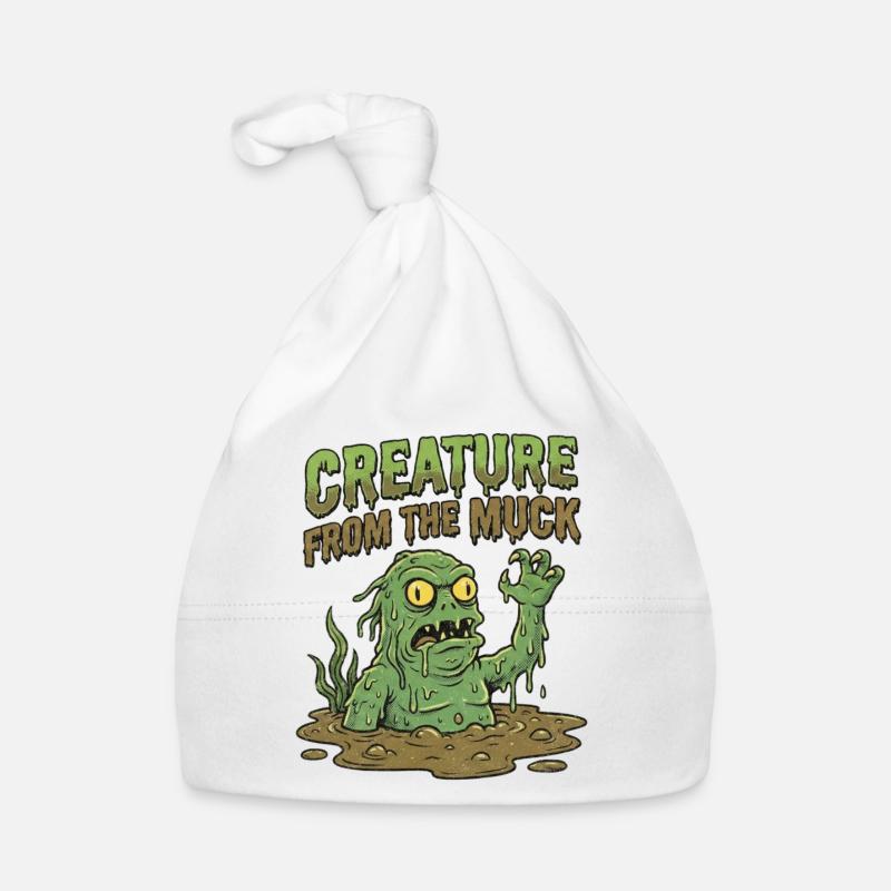 Creature from the Muck – Retro Comic Swamp Monster Organic Baby Cap
