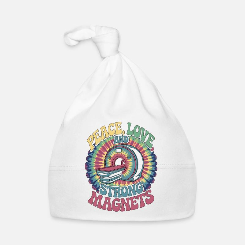 MRI Tech Peace Love And Radiographer Rad Tech Baby Bio-Mütze