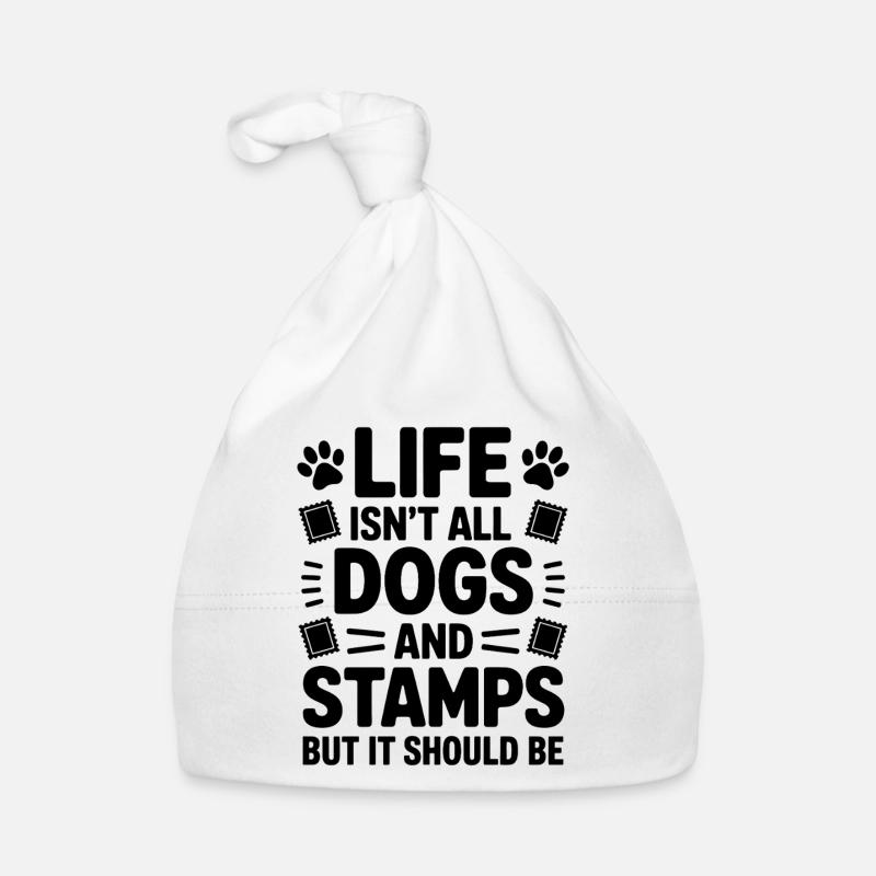 Briefmarken Spruch Hund Witz Briefmarken Geschenk Baby Bio-Mütze