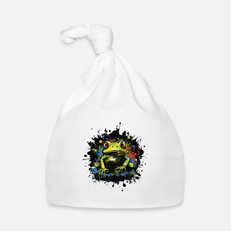 Touche de couleur Style néon de grenouille Bonnet bio Bébé