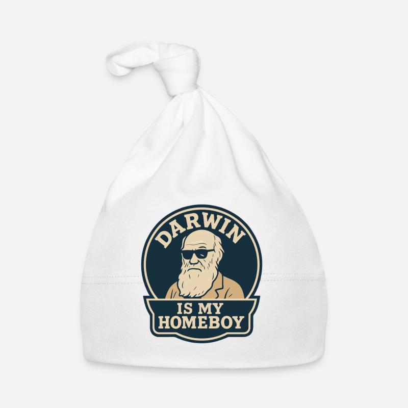 Charles Darwin Gift Natural Organic Baby Cap
