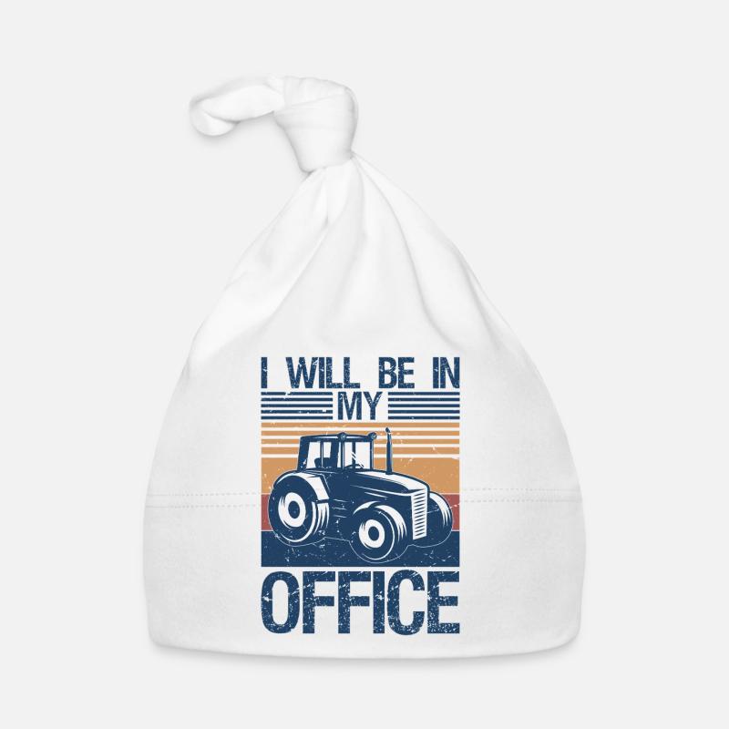 I will be in my office tractor driver farmer dad Baby Bio-Mütze