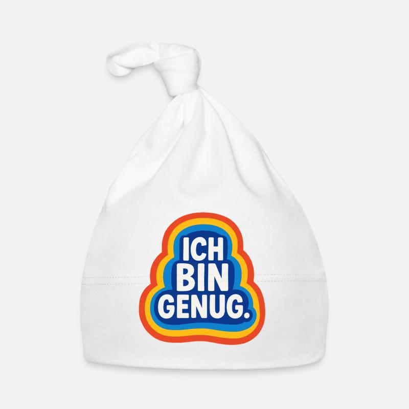 ich bin genug, selbstliebe retro design Baby Bio-Mütze