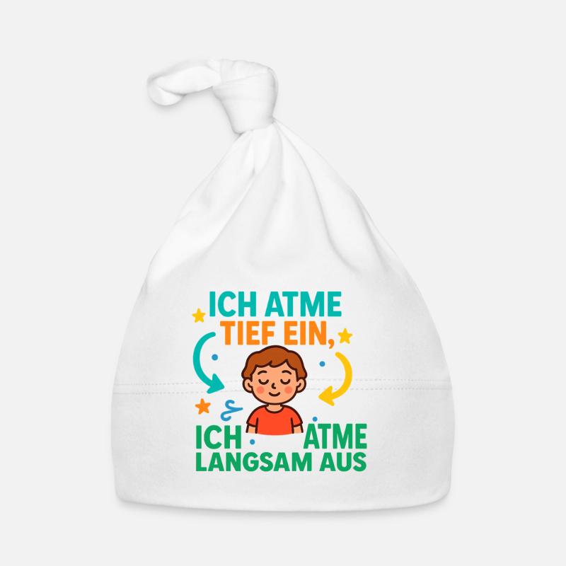 Ich atme tief ein, kinder achtsamkeit Baby Bio-Mütze