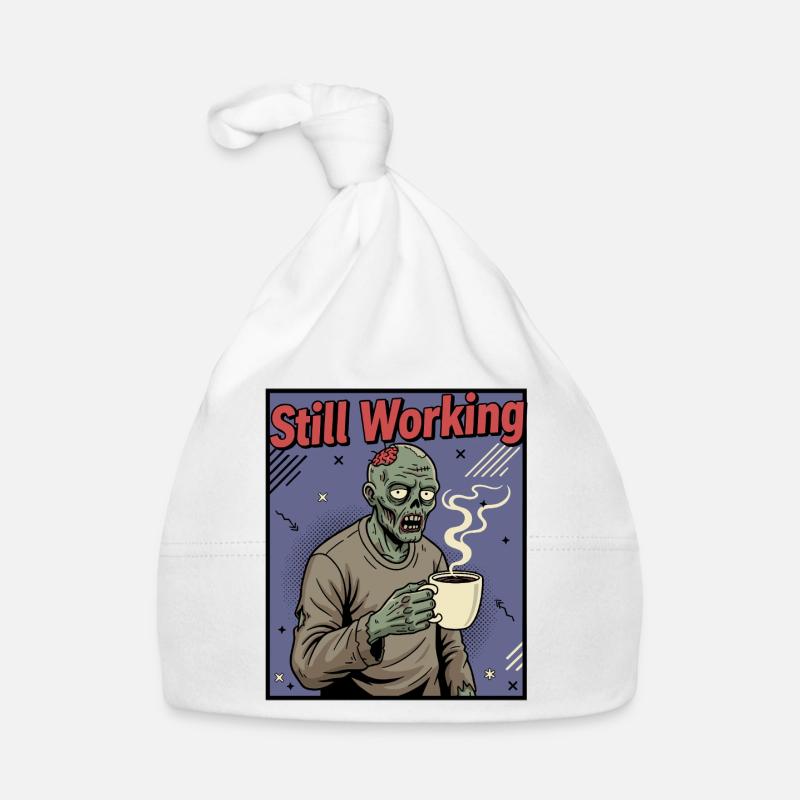 Still Working Zombie Coffee Organic Baby Cap