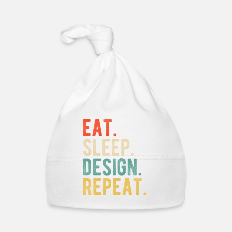 Style Eat Sleep Designer Réplicer : Graphiste Bonnet bio Bébé