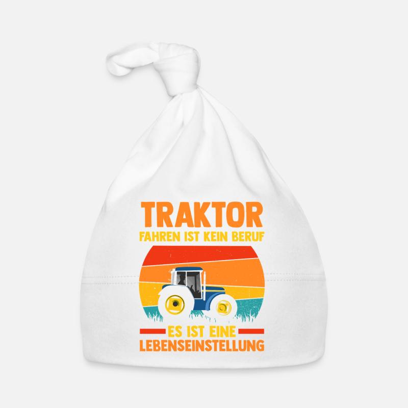 Tractor Farmer Farmer Tractor Driver Tractor Organic Baby Cap