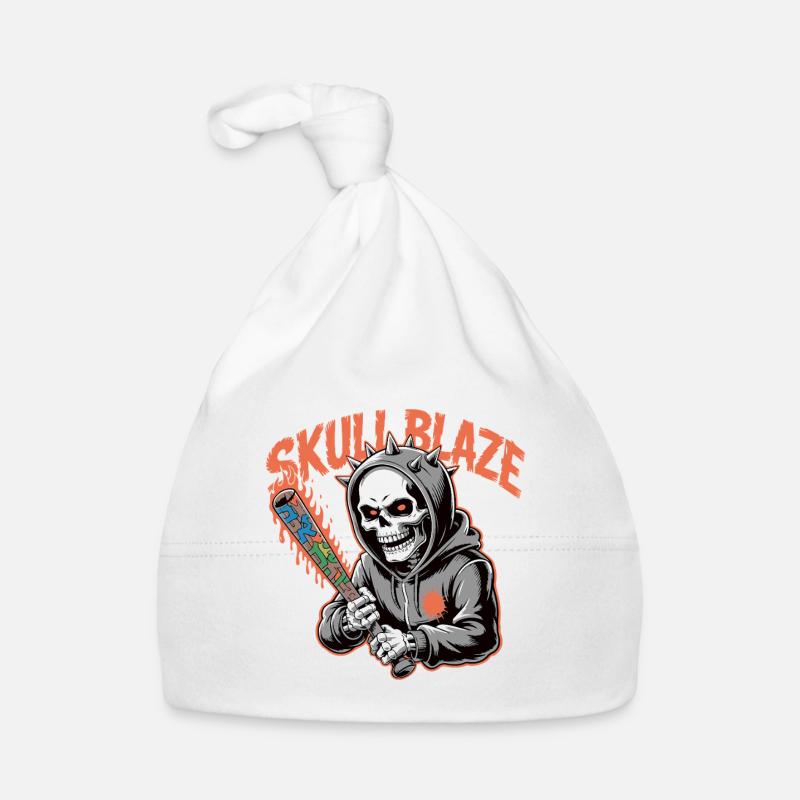 Skull Blaze Graffiti-Schädel Baby Bio-Mütze