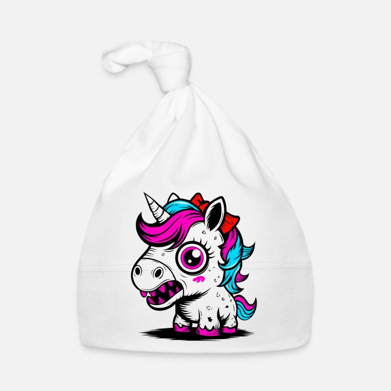 Neon Einhorn Baby Bio-Mütze