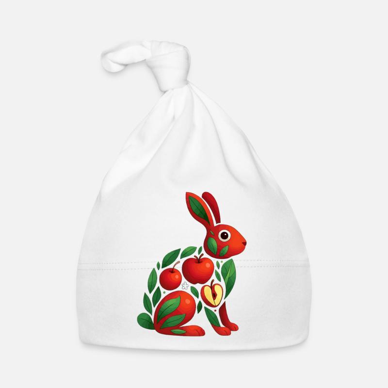 Hase Apfel Baby Bio-Mütze