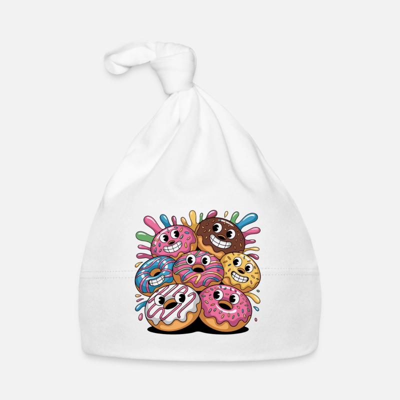Troupe hétéroclite de donuts Bonnet bio Bébé