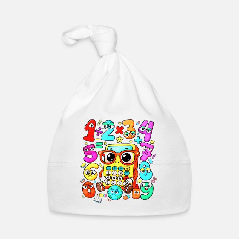 number day Playful Math Calculator Crew Organic Baby Cap