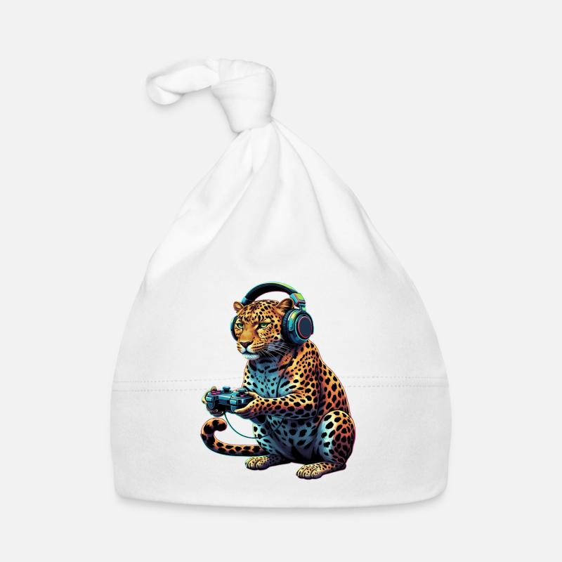 Leopard Gaming Tier Videospiele Lustiger Leopard Baby Bio-Mütze