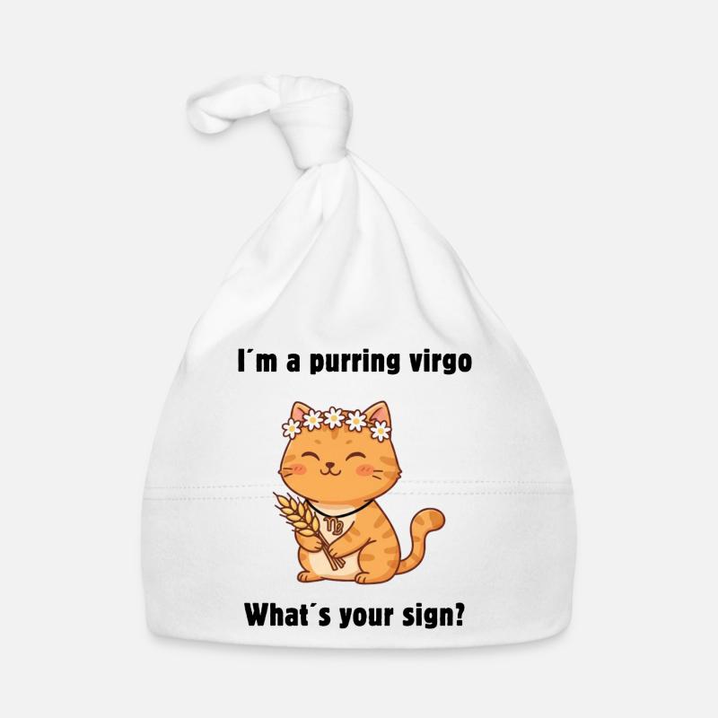 Signe du zodiaque Chat Vierge – Chat Vierge mignon Bonnet bio Bébé