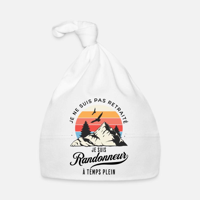 Randonneur Temps Plein Pas Retraité Bonnet bio Bébé