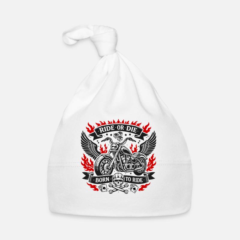 RIDE OR DIE | Biker Flames Gift Organic Baby Cap