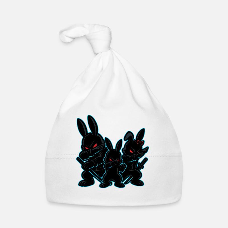 ninja Easter bunny dabbing, cool bunny gang Organic Baby Cap