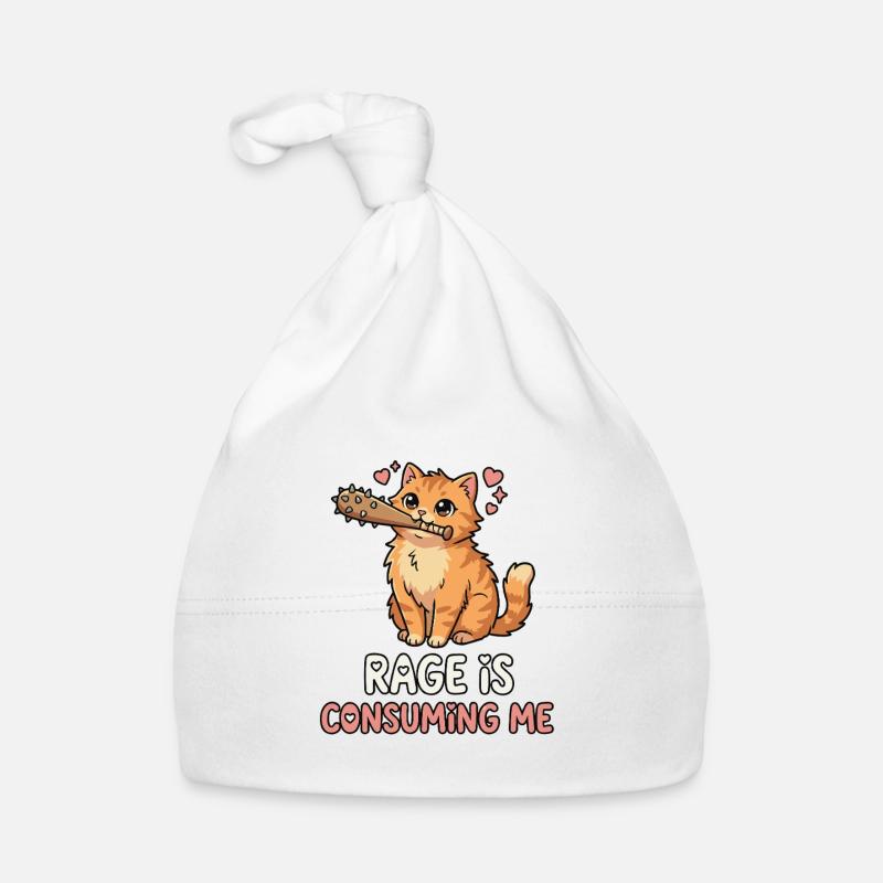 La rage me consume Chat mignon meme Bonnet bio Bébé